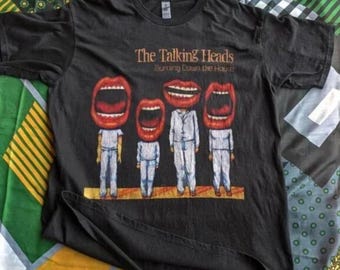 Camiseta vintage de Talking Heads: Más canciones sobre edificios y comida, regalo para ella, regalo para él