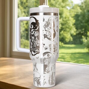 Vaso Disney de Pesadilla antes de Navidad (110 ml), Jack, Sally, vaso grabado de Pesadilla antes de Navidad (110 ml), vaso Quencher (110 ml) imagen 6