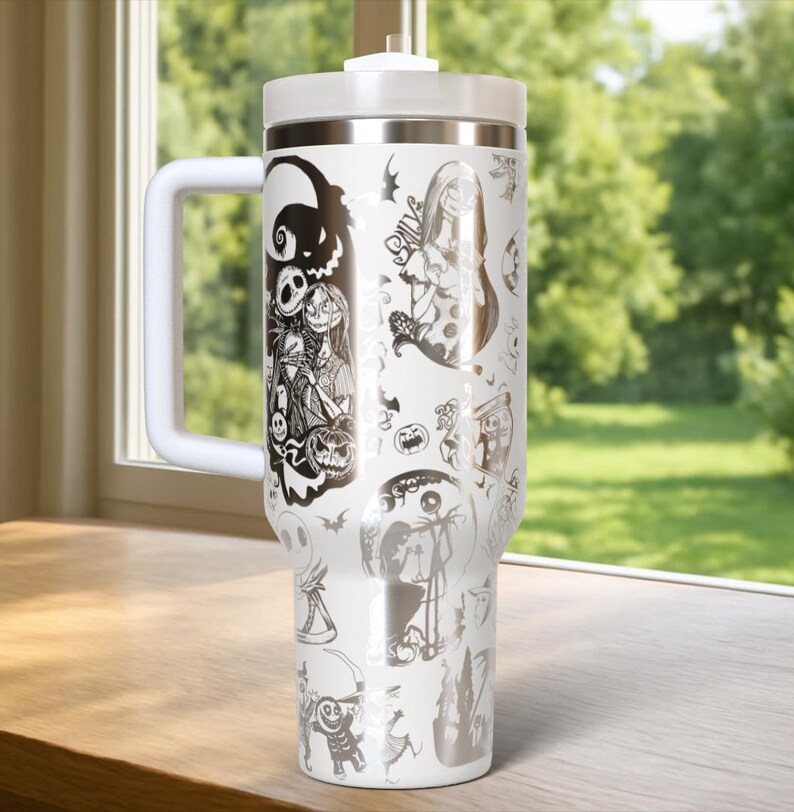 Vaso Disney de Pesadilla antes de Navidad (110 ml), Jack, Sally, vaso grabado de Pesadilla antes de Navidad (110 ml), vaso Quencher (110 ml) imagen 6