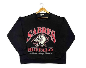 90s Buffalo Sabres Sweatshirt, Vintage Style Buffalo Hockey Crewneck, Retro Buffalo Hockey Shirt, Retro Buffalo Ice Hockey Sweater