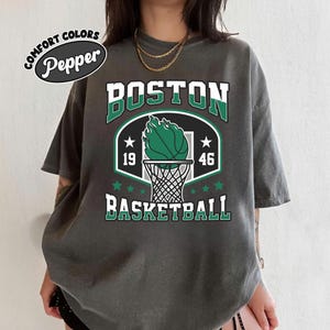 Boston Basketball Vintage Style Comfort Colors T-Shirt, Boston Tee, Celtics Shirt, Boston T-Shirt, Boston Celtic Fan Gift