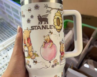 Classic Winnie The Pooh Inspired Metal Tumbler 40oz Cup, Original Classic Winnie The Pooh 40oz Tumbler, Winnie The Pooh Tumbler 40oz