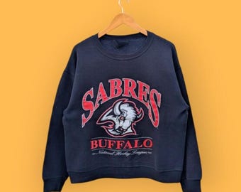 90s Buffalo Sabres Sweatshirt, Vintage Style Buffalo Hockey Crewneck, Retro Buffalo Hockey Shirt, Retro Buffalo Ice Hockey Sweater