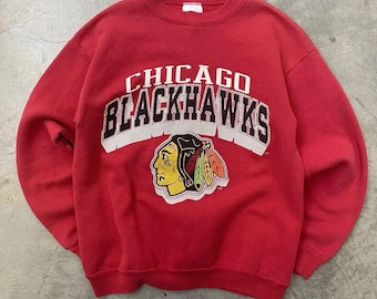 Vintage Chicago Blackhawks Sweatshirt Crewneck, Vintage Blackhawks shirt, Chicago Hockey Fan shirt, Hockey Tee, Blackhawks Sweatshirt