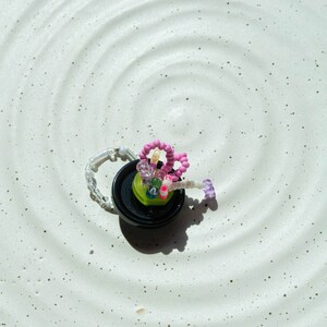 Beaded rings | cute handmade ring | adjustable ring | Button | new year | beaded jewelry | Unique rings | sister | Seed Bead | colourful