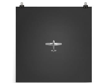 Cessna zwart-wit Poster | beeldende kunst | Luchtvaart | Vliegtuig poster