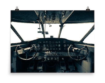 Vintage HU-16E Albatross Cockpit.