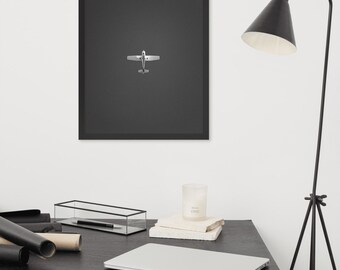 Cessna aeronautische ingelijste fine art print.