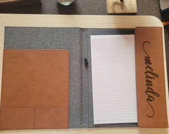 Leather Portfolio, Personalized Portfolio, Leather Folder Organizer, Custom Engraved Portfolio, Personalized Notebook Journal,Business Folio