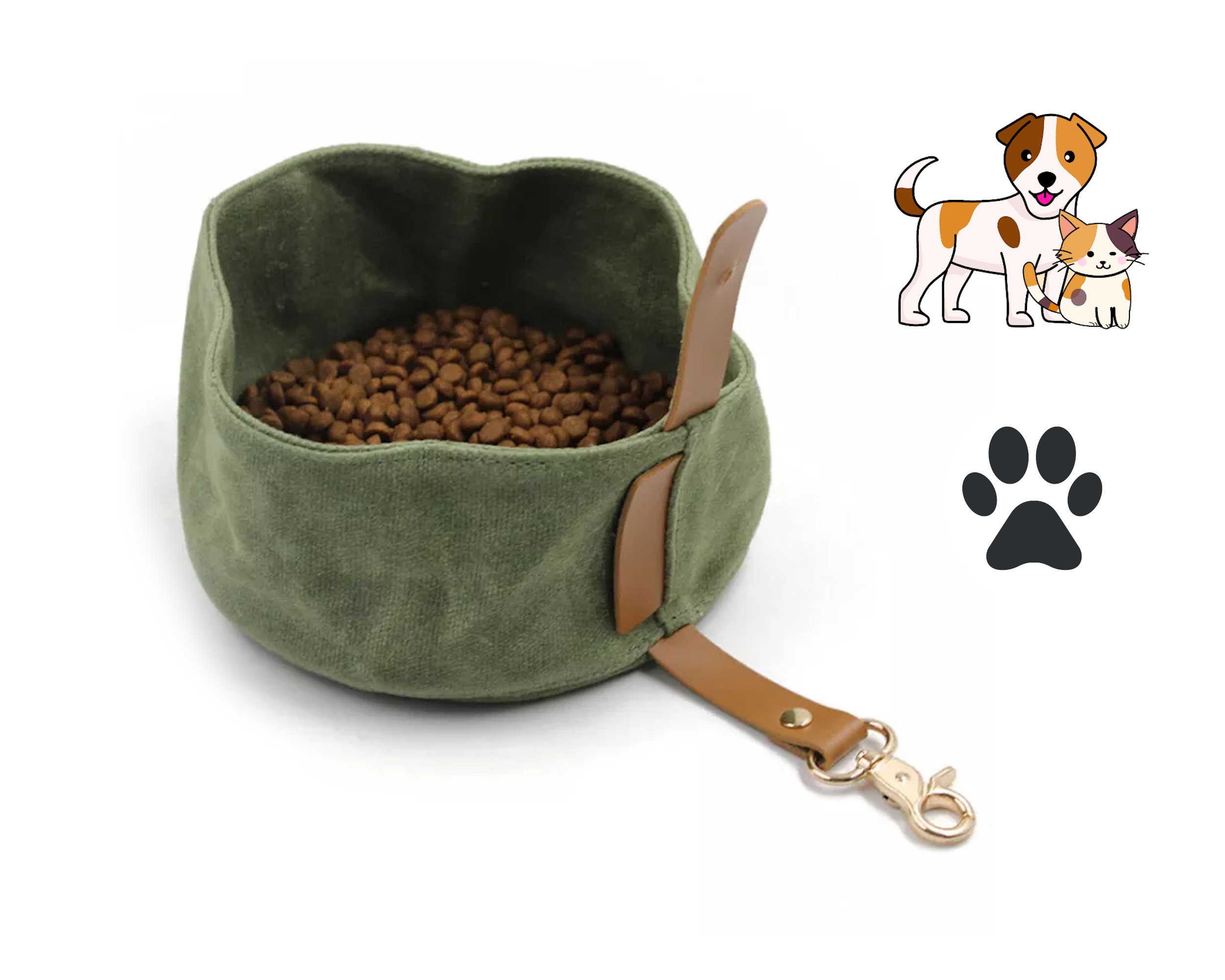 Leather Pet Bowl 