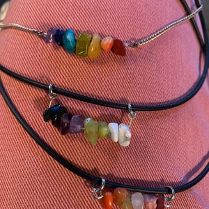 Pride Choker (chip beads on Silkie cord or chain)