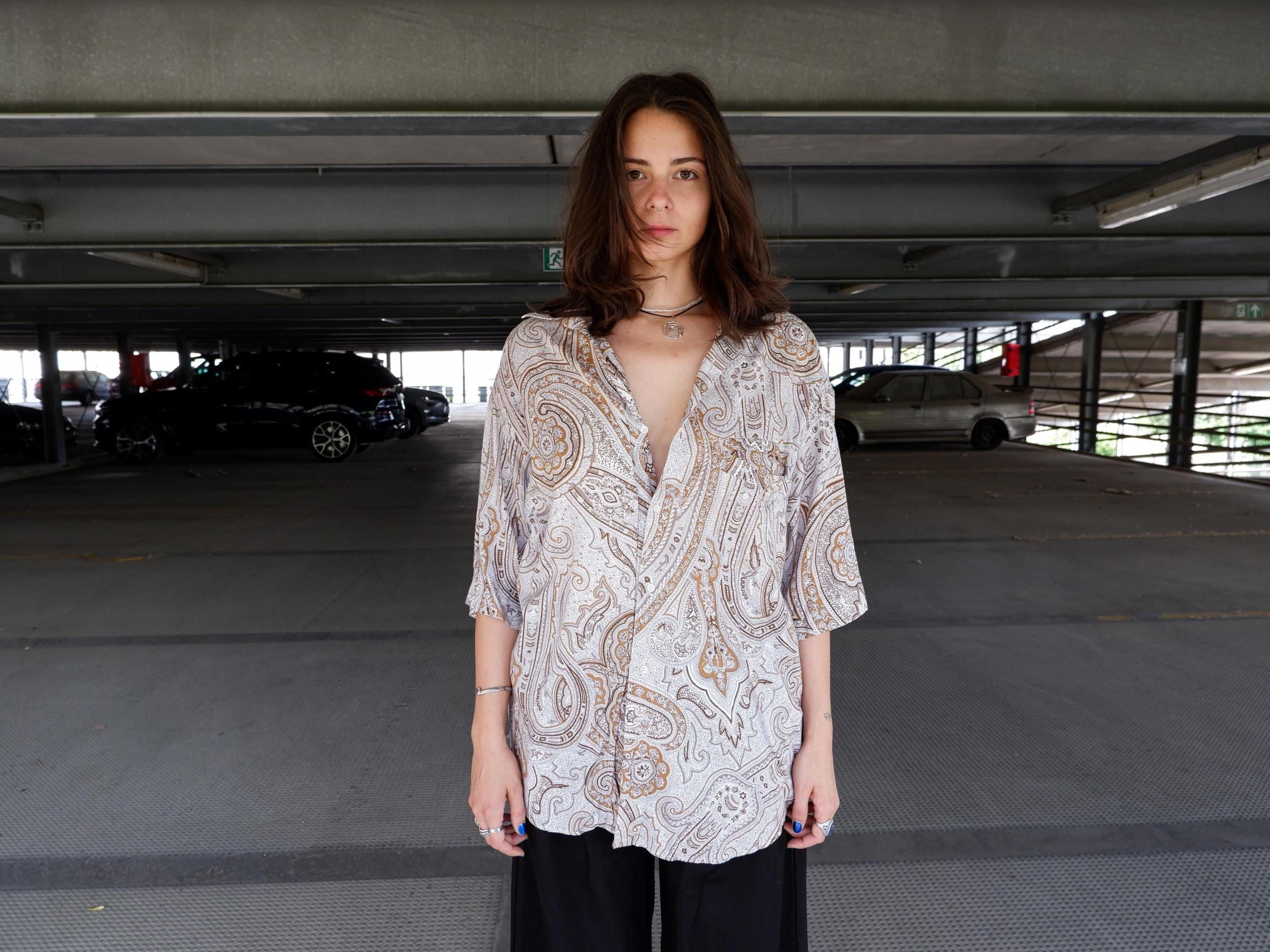 Pal Zileri, Vintage 90s Pal Zileri Paisley Shirt: Italian Luxury, Brown & Gold