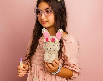 Handmade Gift Box for Girls, Bunny Theme Birthday Gift, Headband & Mini Purse, Gift-Ready Kids