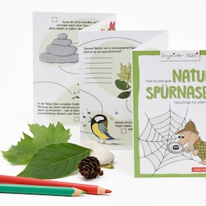 5x Leporello Natur-Bingo, Waldschatzsuche, Outdoor Kindergeburtstagsidee