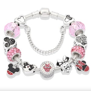 Pandora Mickey and Minnie Pink Bracelet