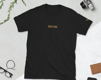 Jesus Is King | Embroidered | Premium Unisex T-Shirt