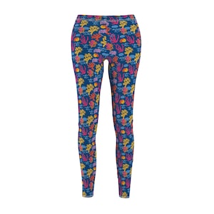 Coral Reef Print middelgrote damesyogabroek, casual legging