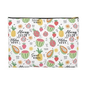 Fruit Salad Printed Accessory Pouch
