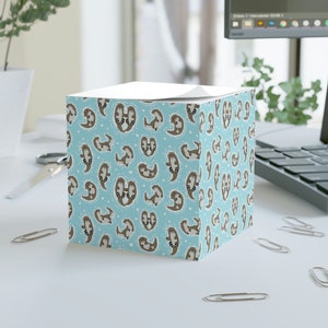 Otternal Love Otter Print Sticky Sheet Note Block Cube