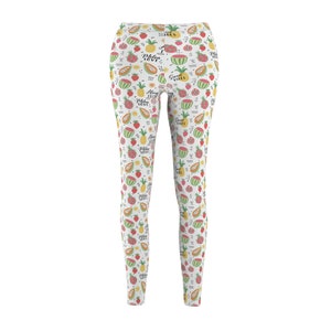 Fruit Salad Medium Scale Print Women&#39;s Yoga Pants Casual Leggings