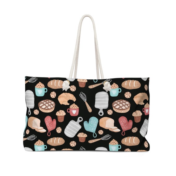 Let s Bake Weekender Bag Large Tote Travel Bag Etsy UK