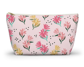 Michelle Floral Accessory Pouch w T-bottom