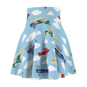 Vintage Airplanes Women&#39;s Skater Skirt