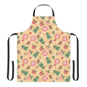 Polyester Canvas Gold Chrismas Unisex Apron - Kitchen, Garden, BBQ