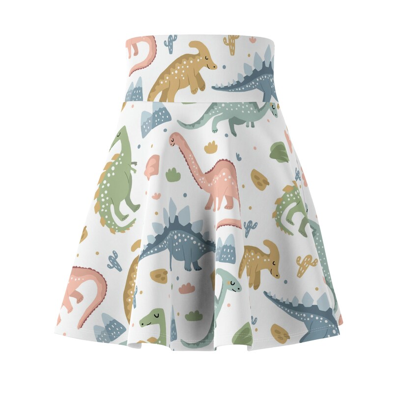 Blue & Purple Laser Dinos - Women's Dinosaur Skirt