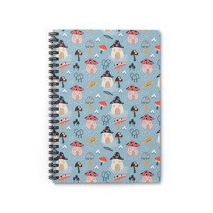 Mushroom Houses Spiral Notebook - Ruled Line
