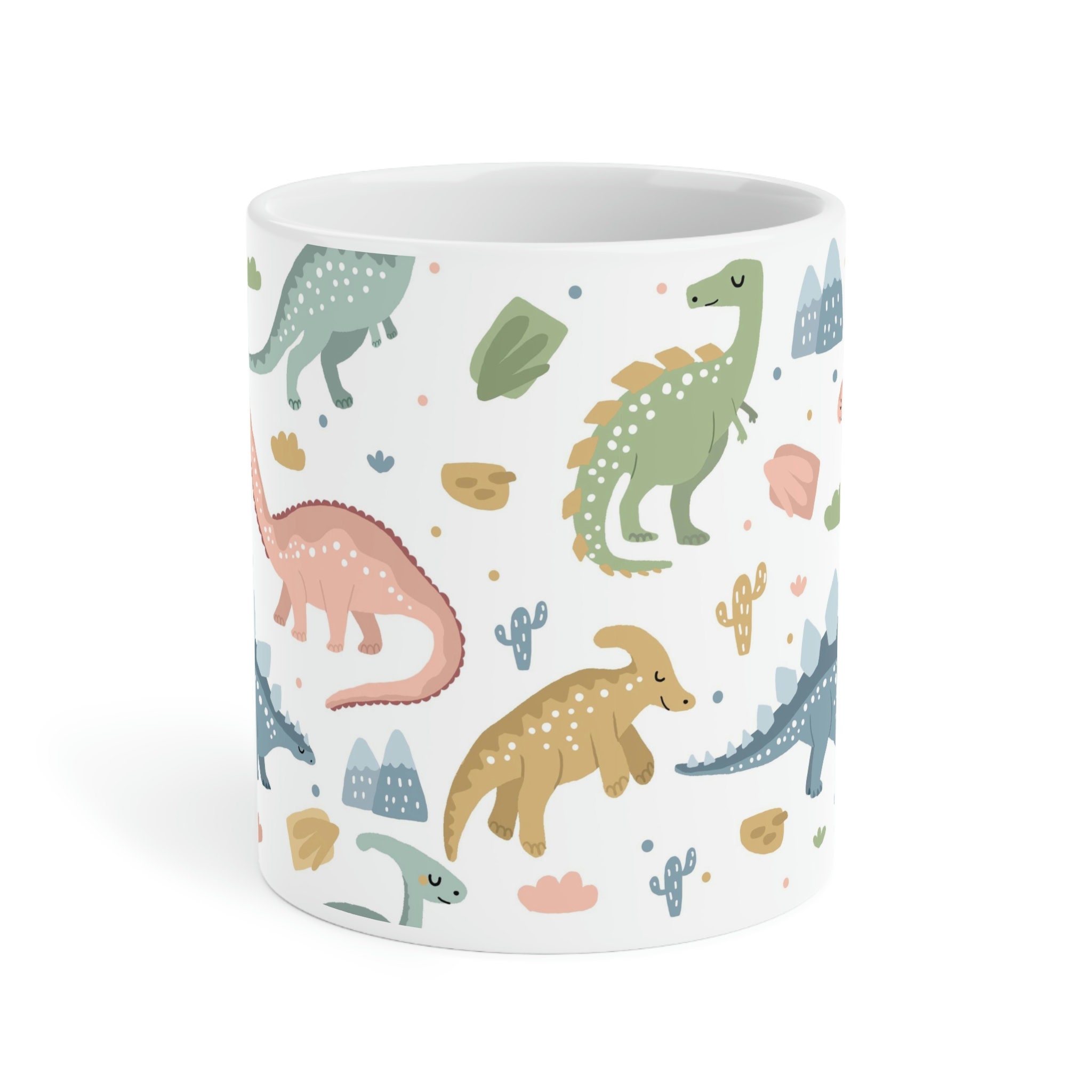1pc 450ml Handle Design Dinosaur Thermal Cup For Kids, Baby