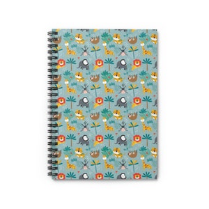 Jungle Animals Spiral Notebook - Ruled Line