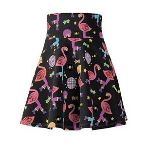 Flamingo Print Skirt - Etsy