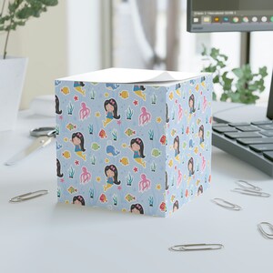 Cute Mermaids Sticky Sheet Note Block Cube