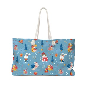 Tier Weihnachtsfeier große Tote Weekender Tasche - Einkaufstasche, Reisetasche