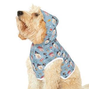 Mushroom Houses Print Dog Hoodie - Pet Sweater Choose your size