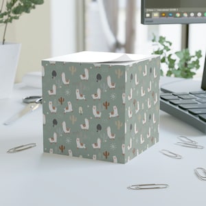 Desert Alpacas/Llamas Sticky Sheet Note Block Cube