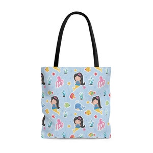 Cute Mermaids Print Tote Bag  - Small Medium Large