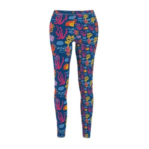 Coral Reef Print Twee Schaal Dames Yogabroek Casual legging