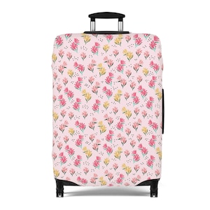 Michelle Floral Flower Print Luggage Cover - Suitcase sleeve, bag cover