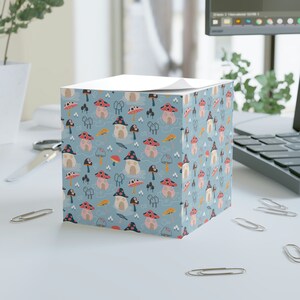 Mushroom Houses Sticky Sheet Note Block Cube
