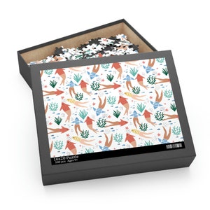 Reverse Mermaids Pattern Repeat Puzzle (120, 252, 500-Piece)