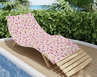 Michelle Floral Flower Print Beach Towel - Choose your size