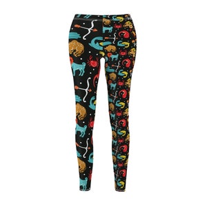 It&#39;s in the Stars Astrology Zodiac Print Two Scale Print Women&#39;s Yoga Pants Casual Leggings