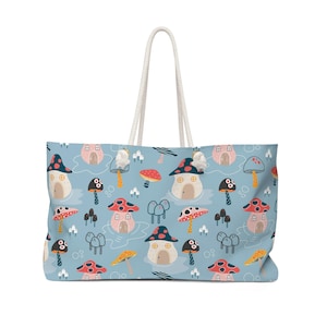Pilz Häuser Große Tote Weekender Bag - Tragetasche, Reisetasche