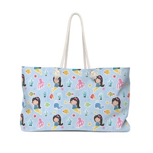 Niedliche Meerjungfrauen Print Weekender Tasche