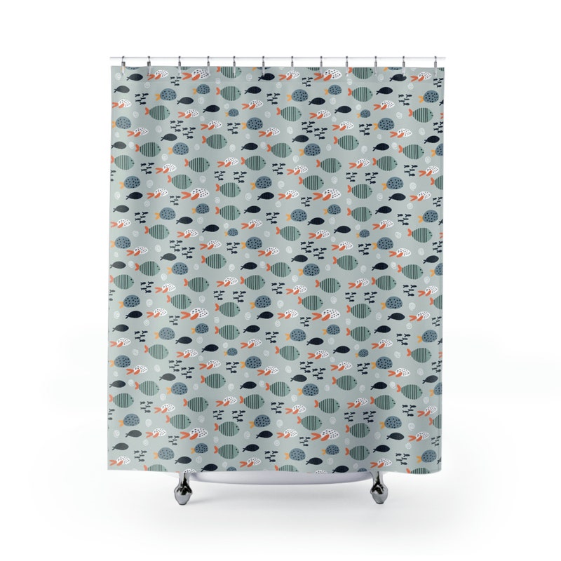 Fish Shower Curtain - Etsy