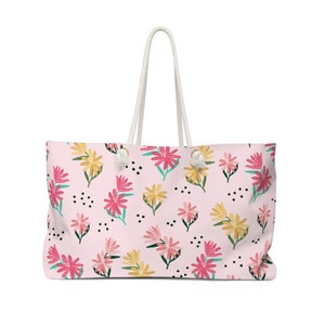 Michelle Floral Weekender Bag - Large Tote, Travel Bag