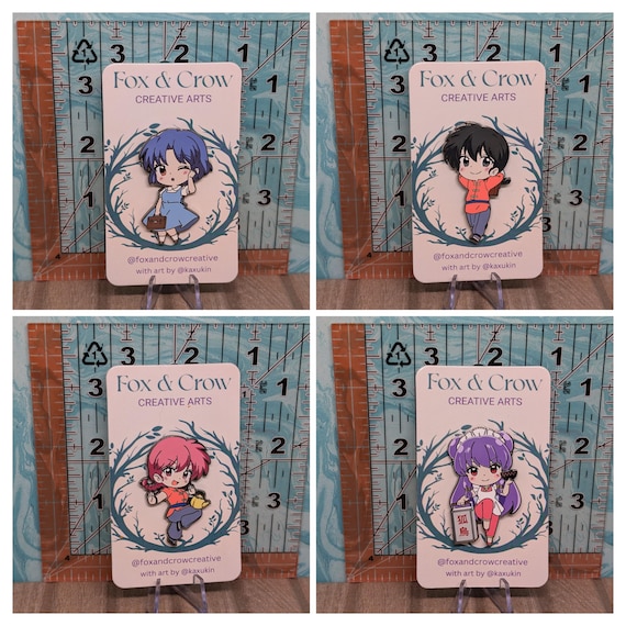 らんま1/2 コレクタブル4ピンズセット – らんま（両方の姿）、あかね