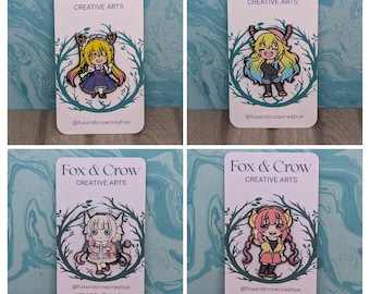 Miss Kobayashi's Dragon Maid Collectible 4-Pin Set – Kanna, Ilulu, Tohru & Lucoa